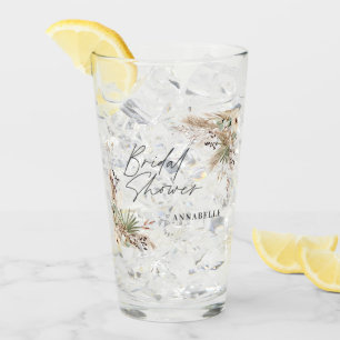 Verre Douche nuptiale pampas herbe fleurie moderne éléga