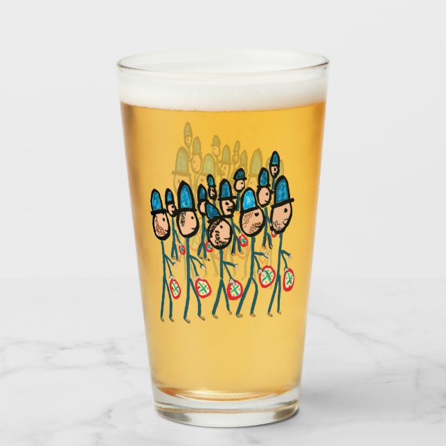 Verre Douze Drummers (Devant (rempli))