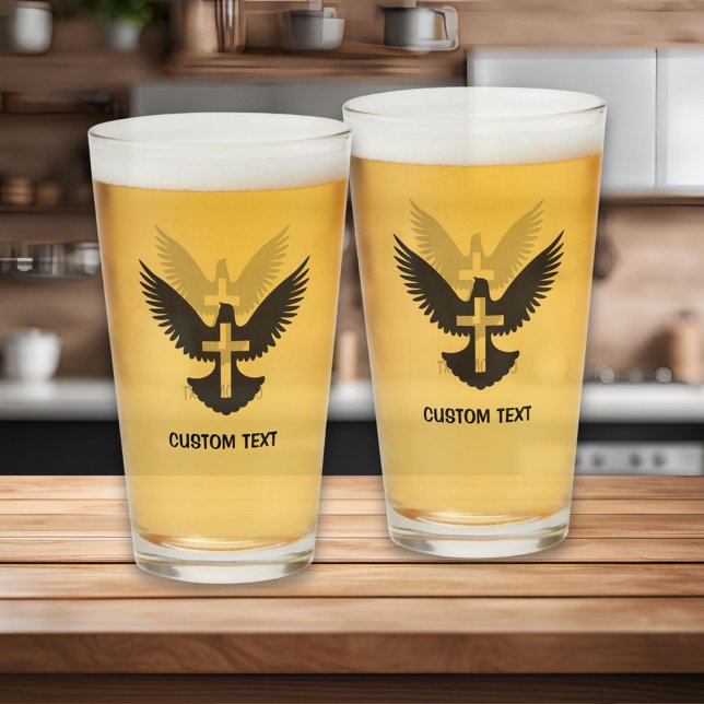 Verre Dove avec croix (Créateur téléchargé)