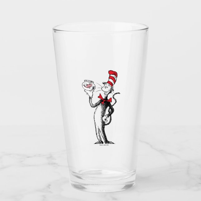 Verre Dr Seuss | Chat dans le Casquette & Krinklebine (Devant)