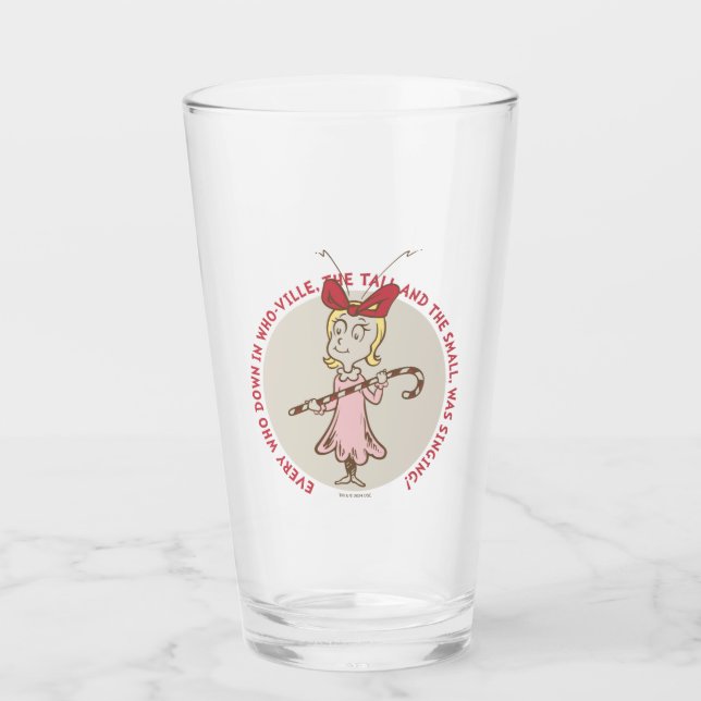 Verre Dr Seuss | Grille | Cindy-Lou Who - Citation Migno (Devant)