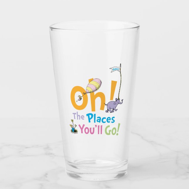 Verre Dr Seuss | Oh, les endroits où vous irez ! (Devant)