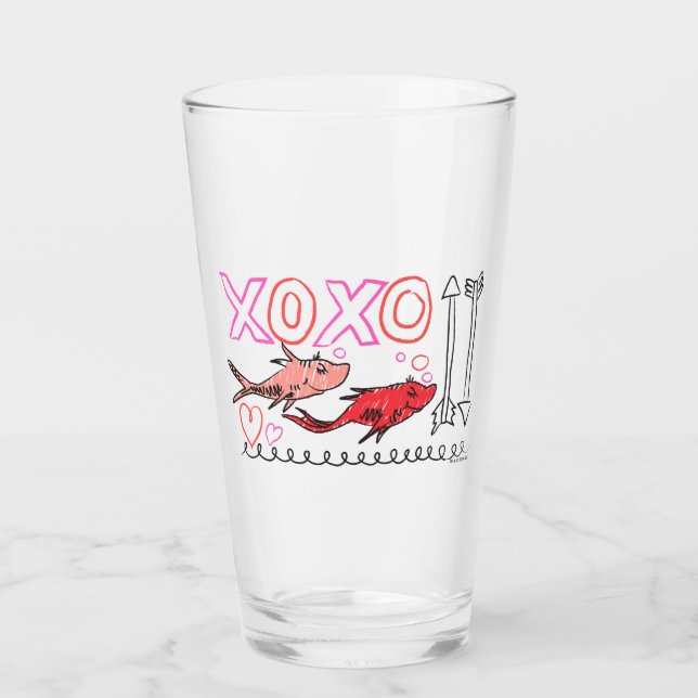 Verre Dr. Seuss Valentine | Conception XOXO (Devant)