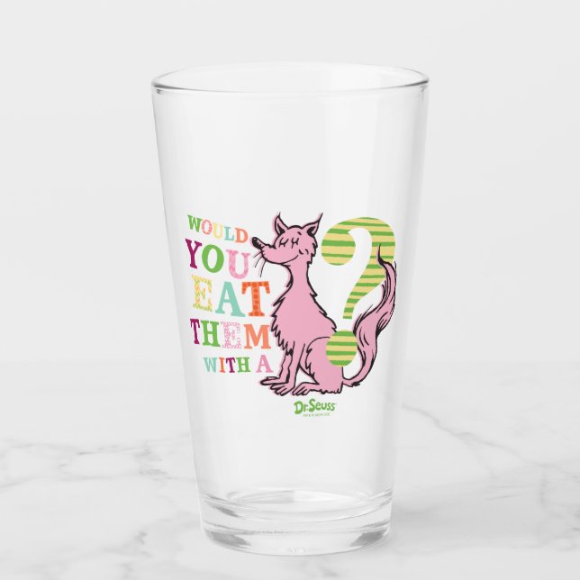 Verre Dr Seuss | Voudriez-Vous Les Manger Avec Un Renard (Devant)