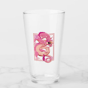 Verre Dragon chinois rose