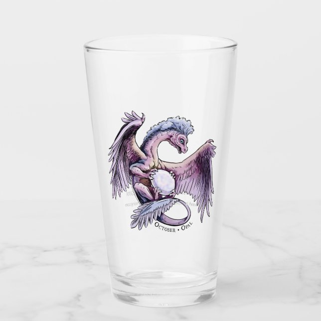 Verre Dragon rose violet : Opale de pierre d’origine d’o (Devant)