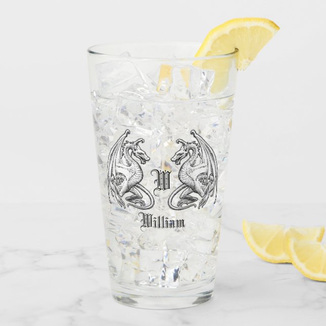 Verre Dragons à ailes personnalisés (Dos glace)