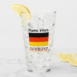 Verre Drapeau allemand Allemagne Noir Personnalisation