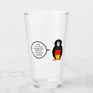 Verre Drapeau allemand Ms Penguin personnalisé parlant