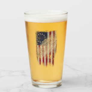 Verre Drapeau américain vintage Betsy Ross