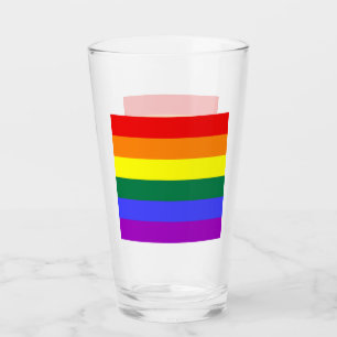 Verre Drapeau arc-en-ciel gay pride