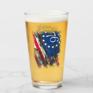 Verre Drapeau Betsy Ross 1776 4 juillet patriotique