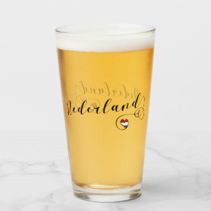 Verre Drapeau cardiaque de Nederland Pays-Bas