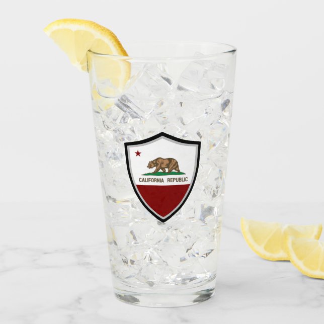 Verre Drapeau de Californie (Devant glace)