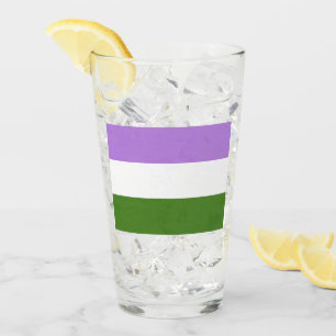 Verre Drapeau de fierté genderqueer