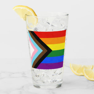 Verre Drapeau de fierté Progress Pride de SlipperyJoe si