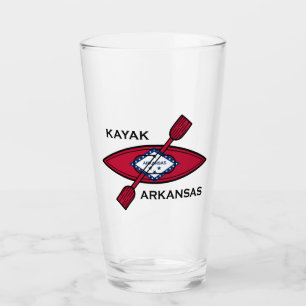 Verre Drapeau de Kayak Arkansas