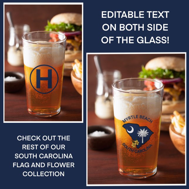 Verre Drapeau de la Caroline du Sud Fleur de l'État Jess (Créateur téléchargé)