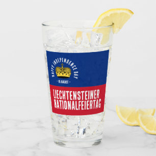 Verre Drapeau de la fête nationale du Liechtenstein