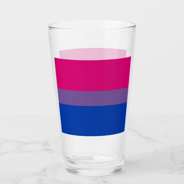 Verre Drapeau de la fierté bisexuelle (Devant)