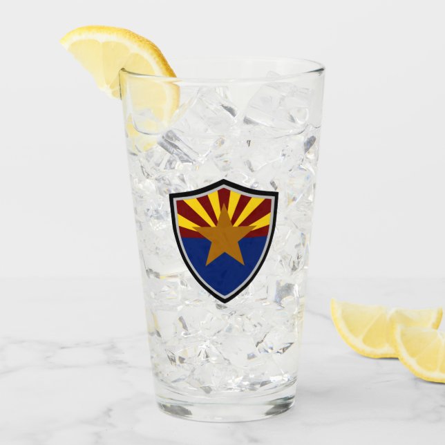 Verre Drapeau de l'Arizona (Devant glace)