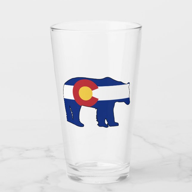 Verre Drapeau de l'ours du Colorado (Devant)