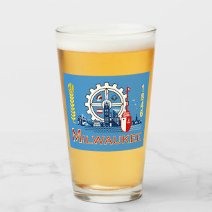 Verre Drapeau de Milwaukee (Wisconsin)