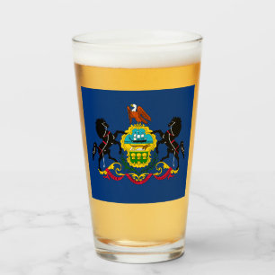 Verre Drapeau de Pennsylvanie