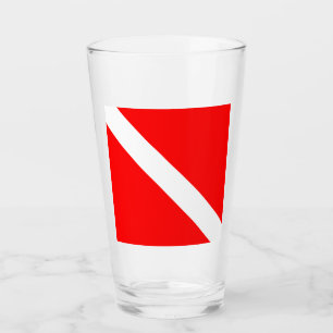 Verre Drapeau de plongée Plongeur en apnée Plongeur en b