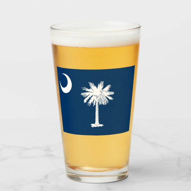 Verre Drapeau d'État de Caroline du Sud (Devant (rempli))