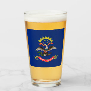 Verre Drapeau du Dakota du Nord