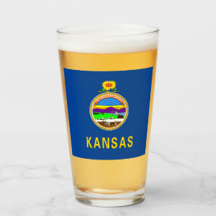 Verre Drapeau du Kansas