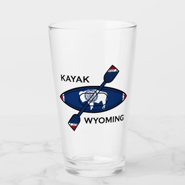 Verre Drapeau du Kayak Wyoming (Devant)