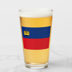 Verre Drapeau du Liechtenstein