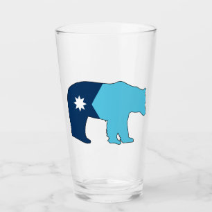 Verre Drapeau du Minnesota ours
