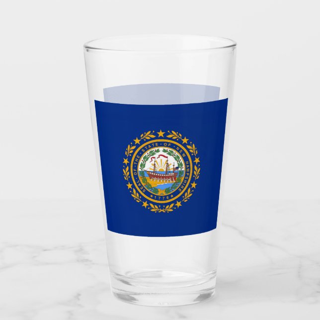 Verre Drapeau du New Hampshire (Devant)