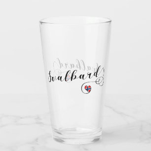 Verre Drapeau du Svalbard de coeur, le Spitzberg,