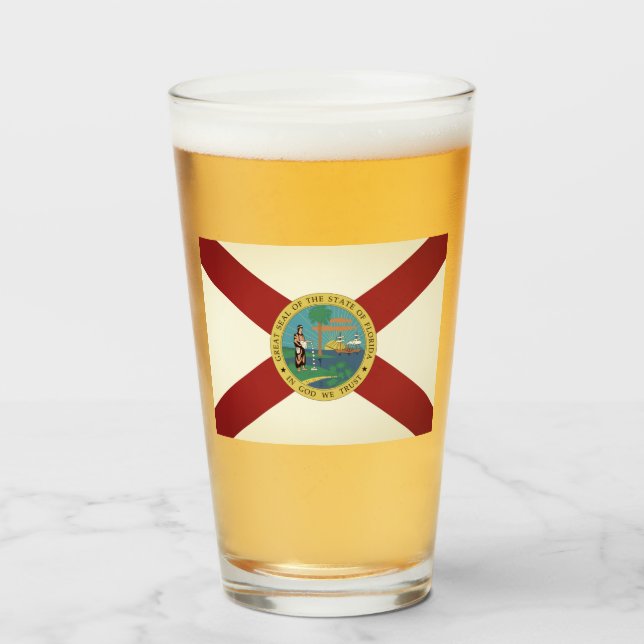 Verre Drapeau FLORIDA (Devant (rempli))