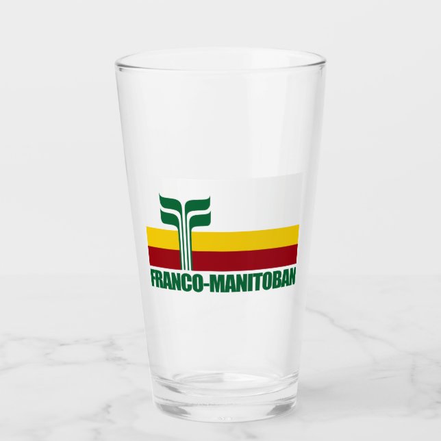 Verre Drapeau franco-manitobain (Devant)