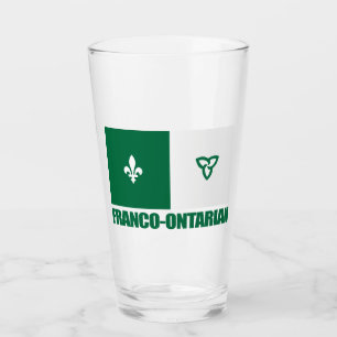 Verre Drapeau franco-ontarien
