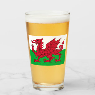 Verre Drapeau gallois (Pays de Galles) (Dragon gallois)
