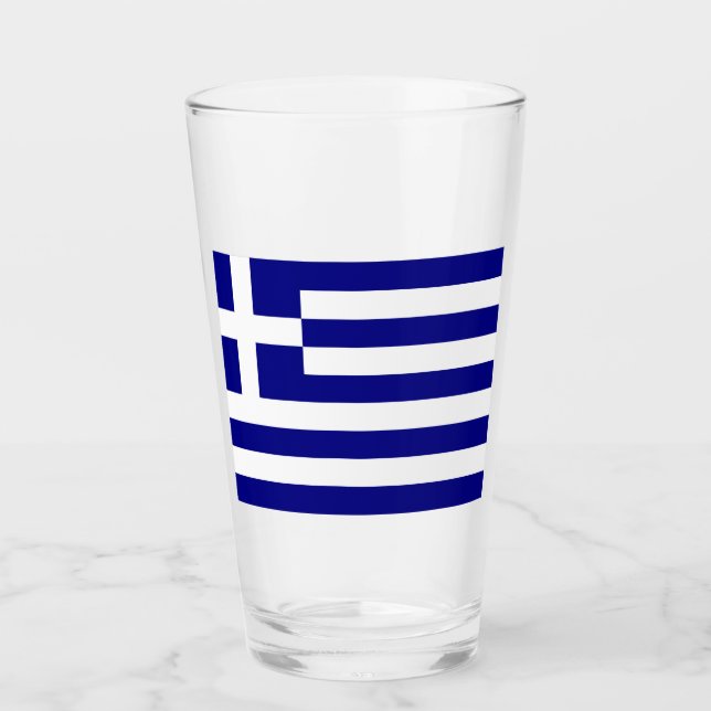 Verre Drapeau grec - Fier et patriotique (Devant)