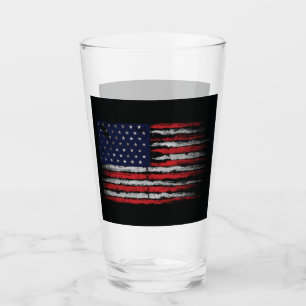 Verre Drapeau Grunge U.S.A