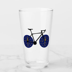 Verre Drapeau Indiana à vélo