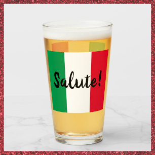 Verre Drapeau italien salutaire