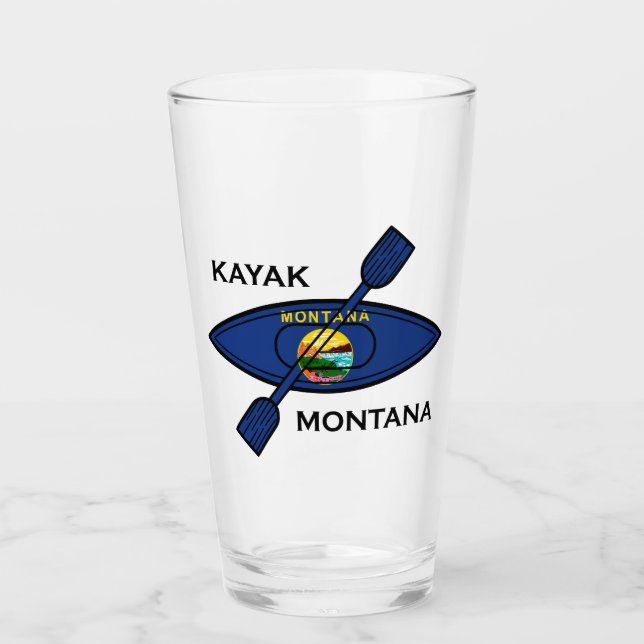 Verre Drapeau Kayak Montana (Devant)