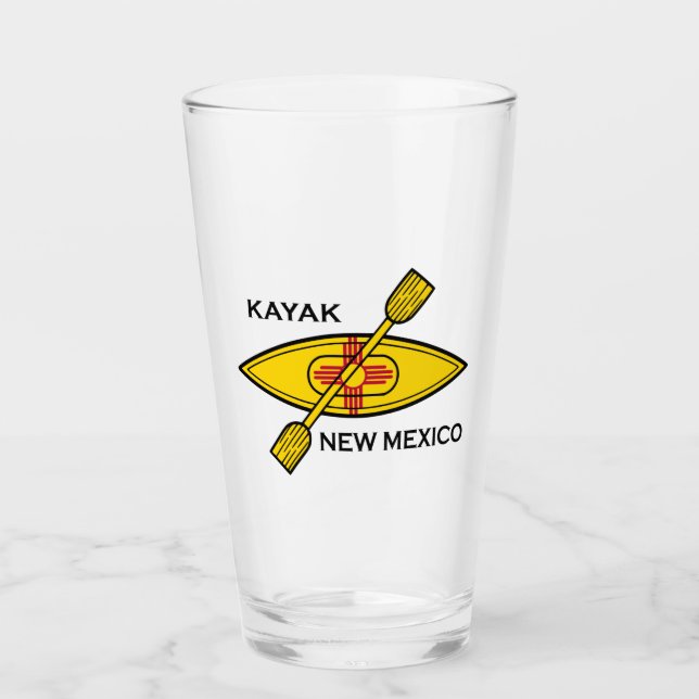 Verre Drapeau Kayak Nouveau-Mexique (Devant)