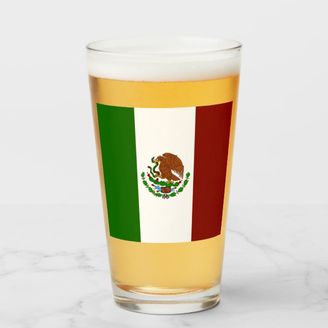 Verre Drapeau mexicain  (Devant (rempli))