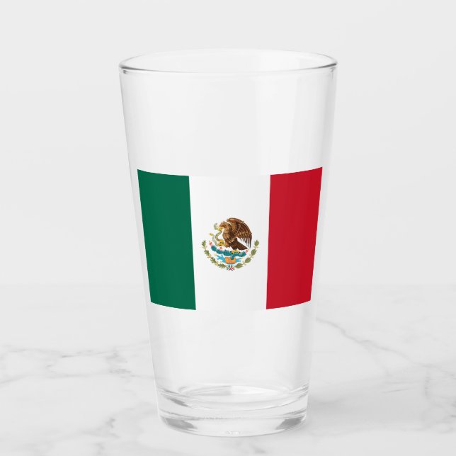 Verre Drapeau mexicain - Drapeau du Mexique Coupe de ver (Devant)
