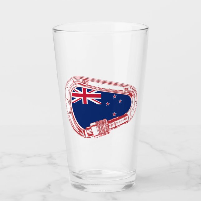 Verre Drapeau néo-zélandais Escalade carabiner (Devant)